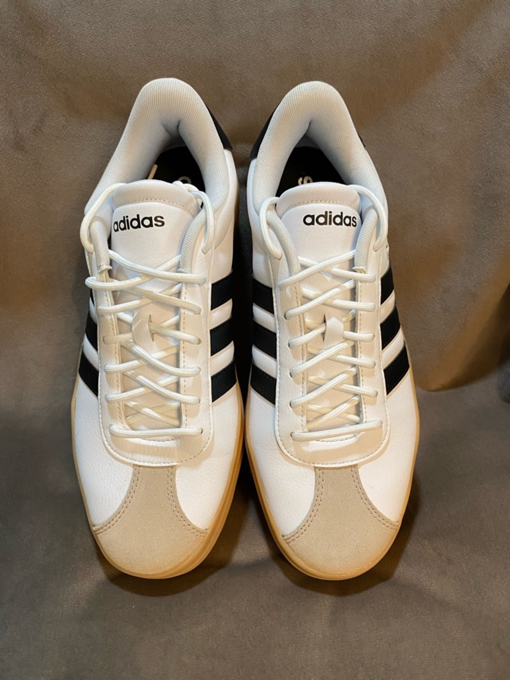 adidas White Black Gum-Soled Sneakers - Picture 7 of 7